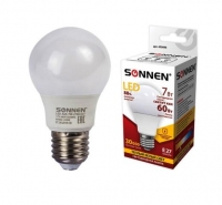   SONNEN, 7 (60) ,  E27, ,   , 30000 , LED A55-7W-2700-E27, 453693 - - " "