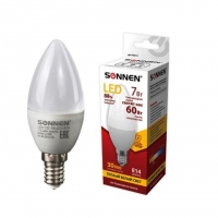   SONNEN, 7 (60) ,  14, ,   , 30000 , LED C37-7W-2700-E14, 453711 - - " "